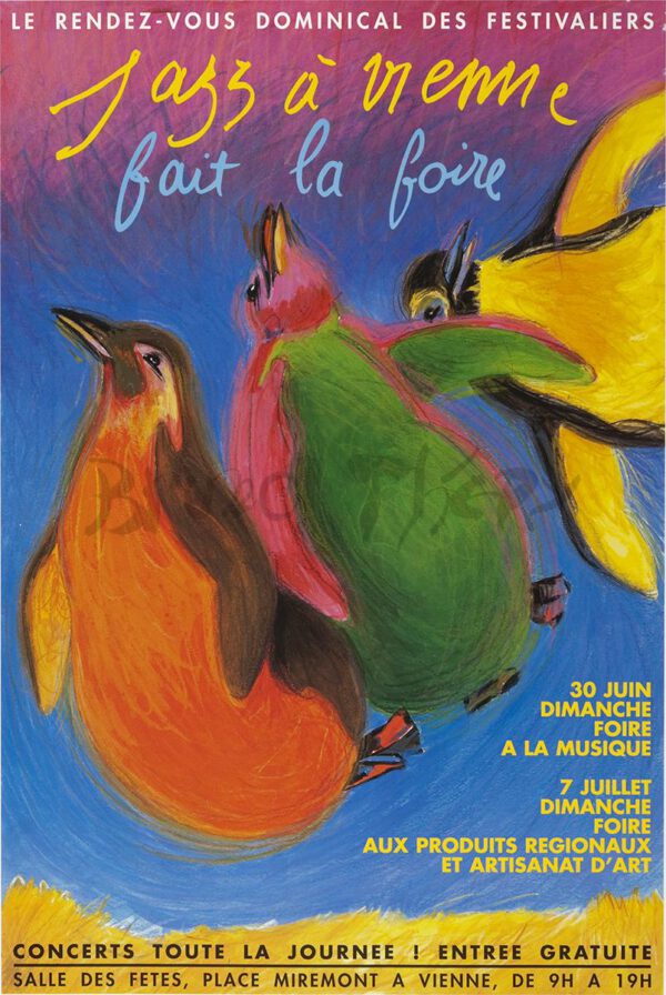 Affiche Jazz à Vienne Fait la Foire 1996