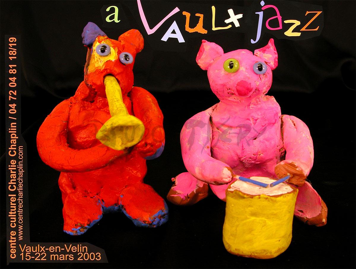 Affiche A Vaulx Jazz 2003 cochon – Image 2