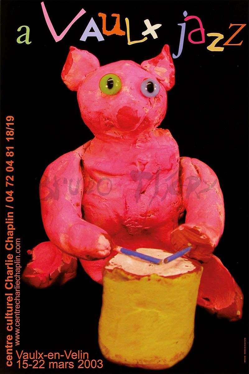 Affiche A Vaulx Jazz 2003 cochon – Image 1