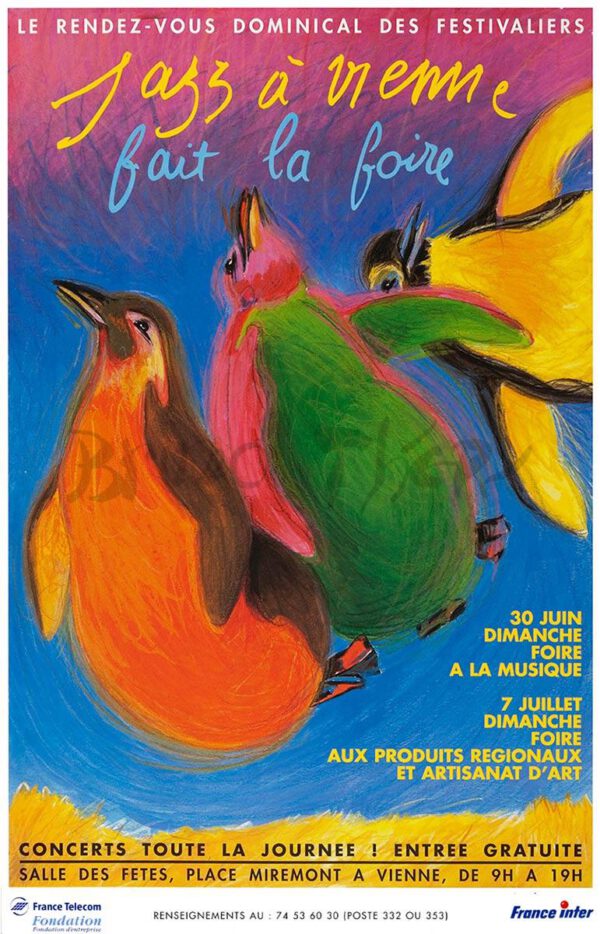 Affiche Jazz à Vienne Fait la Foire 1996