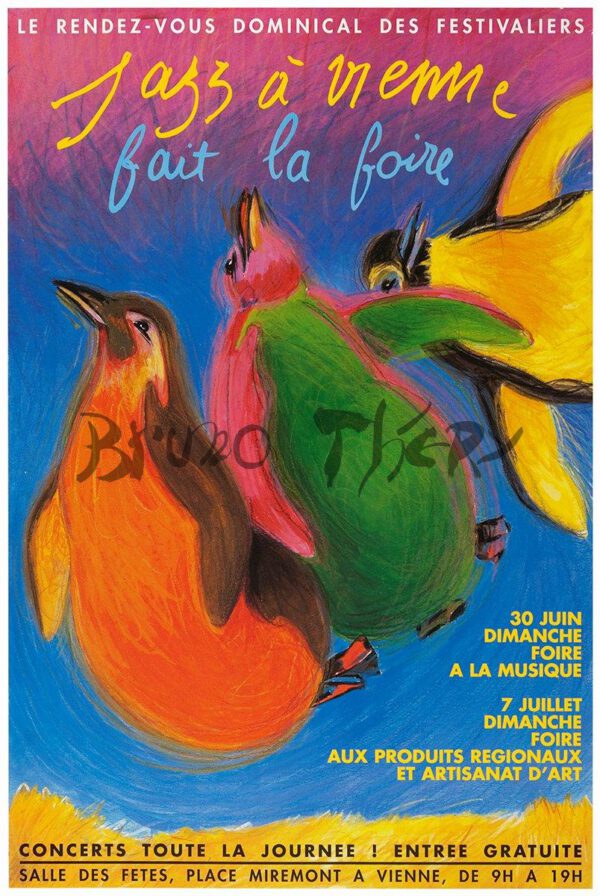 Affiche Jazz à Vienne Fait la Foire 1996
