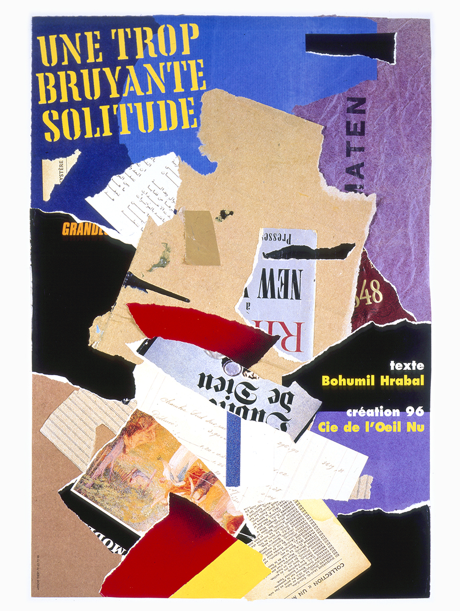 Affiche pour la communication de "Une Trop Bruyante Solitude" une création théâtrale à partir d